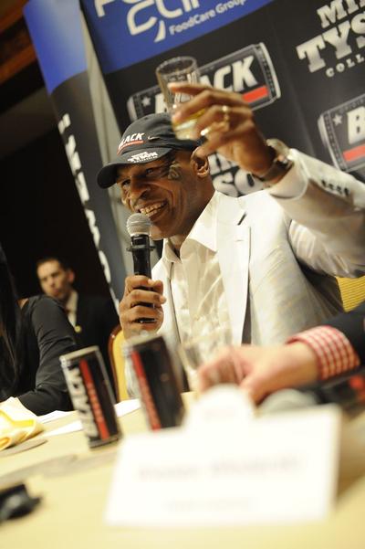 Mike Tyson na konferencji Food Care w Warszawie (fot. Puls Biznesu_Tomasz Raś)