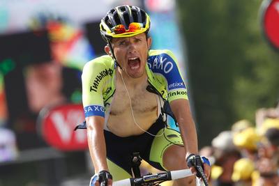 Rafał Majka na trasie wyścigu FOT. Tinkoff-Saxo / tinkoffsaxo.com