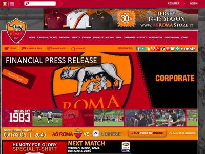 Oficjalna strona klubu AS Roma