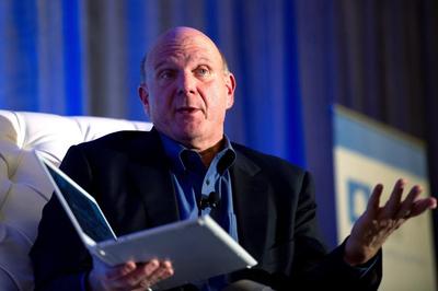 Steve Ballmer, były prezes Microsoftu, fot. Bloomberg,