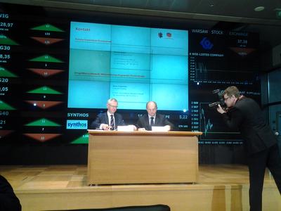 Mariusz Grendowicz i Piotr Całbecki