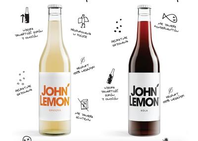 Butelki napojów John Lemon