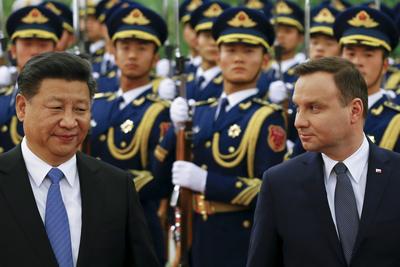 Prezydent Andrzej Duda i przewodniczący Chińskiej Republiki Ludowej Xi Jinping