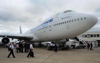 Boeing 747 lini Air France na lotnisku Le Bourget