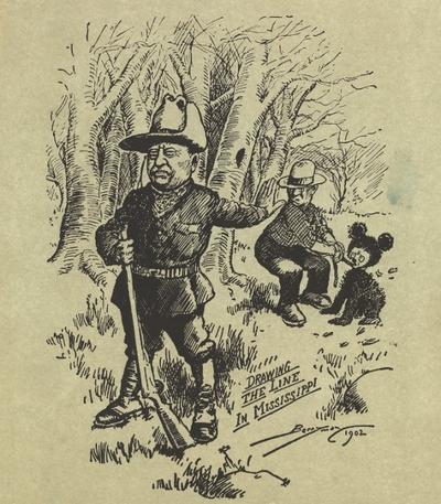 Prezydent Roosevelt daruje życie postrzelonemu misiowi.