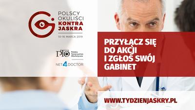 Akcja "Polscy Okuliści Kontra Jaskra" startuje w 2019 r. po raz trzeci.