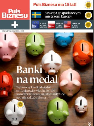 Jedna z pierwszych okładek "Pulsu Biznesu+"