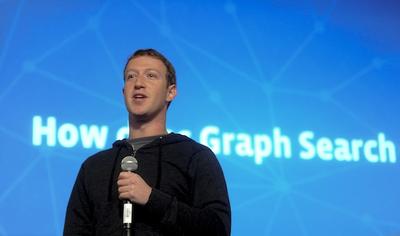 Mark Zuckerberg, współzałożyciel i prezes Facebooka podczas prezentacji usługi Graph Search fot. Bloomberg