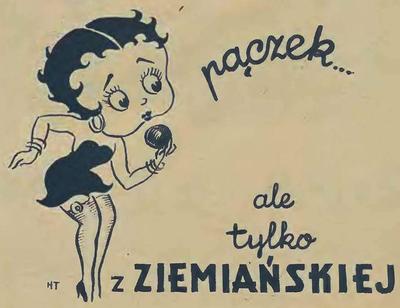 Przedwojenna reklama okolicznościowa pączków z warszawskiej kawiarni Ziemiańska.