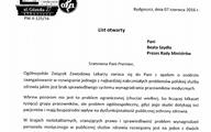 List otwarty OZZL do premier Beaty Szydło