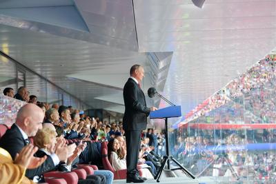 Władimir Putin podczas inauguracji mistrzostw