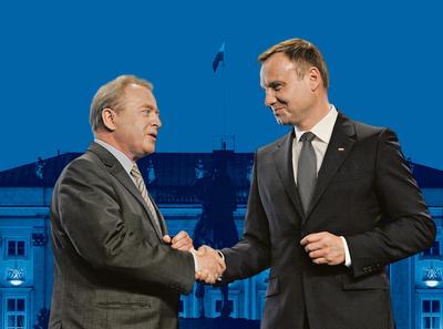 ZAUFANY CZŁOWIEK: Dzisiaj Janusz Wojciechowski jest znany powszechnie w całej Polsce jako ten, który bardzo mocno interweniuje w sprawach indywidualnych ludzi, którzy zostali skrzywdzeni przez państwo, którzy zostali skrzywdzeni także przez wymiar sprawiedliwości — mówił Andrzej Duda inicjując działalność Biura Pomocy Prawnej, na czele którego postawił kolegę z ław parlamentarnych w Brukseli.