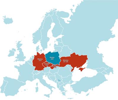 Zachorowania na odrę w krajach sąsiadujących z Polską w 2018 r. (dane WHO) Na koniec 2018 r. w Polsce było 339 przypadków odry. „Może się to wydawać niedużo w porównaniu z Ukrainą, gdzie było ok. 35 tys. zachorowań, co oznacza wzrost 30-krotny w ciągu roku, ale w naszym kraju jest on blisko sześciokrotny.Ok. 1/3 to przypadki zawleczone” — mówi prof. Jackowska. Chorują przede wszystkim osoby między 20. a 40. r.ż., w większości nieszczepione lub które otrzymały tylko jedną dawkę szczepionki, dzieci przed drugim rokiem życia nieszczepione.