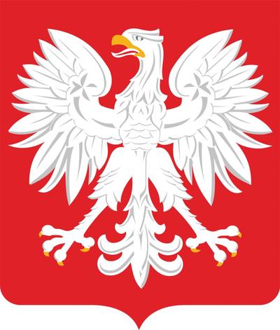 Godło polskie w wersji obowiązującej w Polskiej Rzeczypospolitej Ludowej w latach 1952-1989.