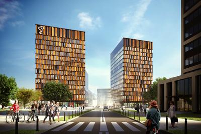 ROŚNIE NOWE: W czerwcu Skanska rozpoczęła budowę swojego drugiego biurowca w Łodzi. Brama Miasta powstaje na terenie Nowego Centrum, czyli rewitalizowanej części miasta (to przedsięwzięcie jest uważane za jeden z największych projektów urbanistycznych w Europie). W budynku będzie mogło pracować 4 tys. osób.