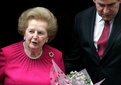 Margaret Thatcher i Gordon Brown niedługo po jego objęciu urzędu premiera we wrześniu 2007 r. (FOT. Bloomberg)