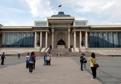 Budynek parlamentu w Ułan Bator, stolicy Mongolii fot. Bloomberg