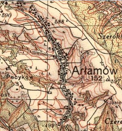 Arłamów na polskiej mapie wojskowej z 1931 r. Zdjęcia z czasów funkcjonowania komunistycznego ośrodka nie są powszechnie dostępne.
