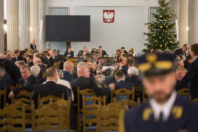 Posiedzenie Sejmu w sali kolumnowej