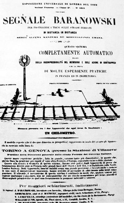 Automatyczny system sygnalizacji kolejowej – Semafor wymyślony przez Baranowskiego w 1857 roku