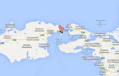 Miejsce mostu, google maps