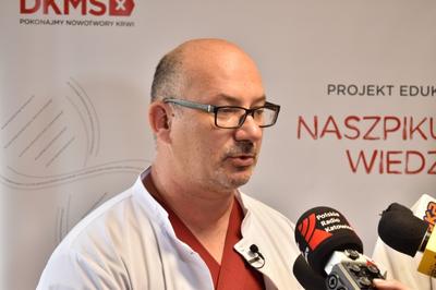 Prof. Sebastian Giebel, kierownik Kliniki Transplantacji Szpiku i Onkohematologii COI w Gliwicach