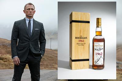 Daniel Craig jako James Bond w "Skyfall" i jego sprzedana właśnie whisky (FOT. Bloomberg, mat. prasowe)