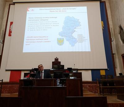 Prof. Mariusz Gąsior przedstawia założenia Śląskiej Sieci dla Serca